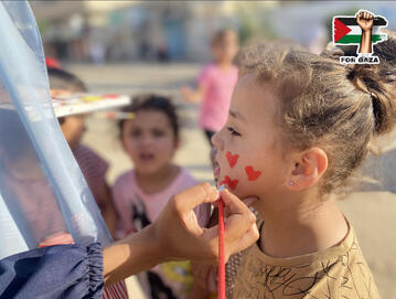 Direct Aid for Gaza hosted fun activities for children.