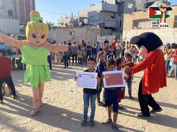 Displaced children in gaza